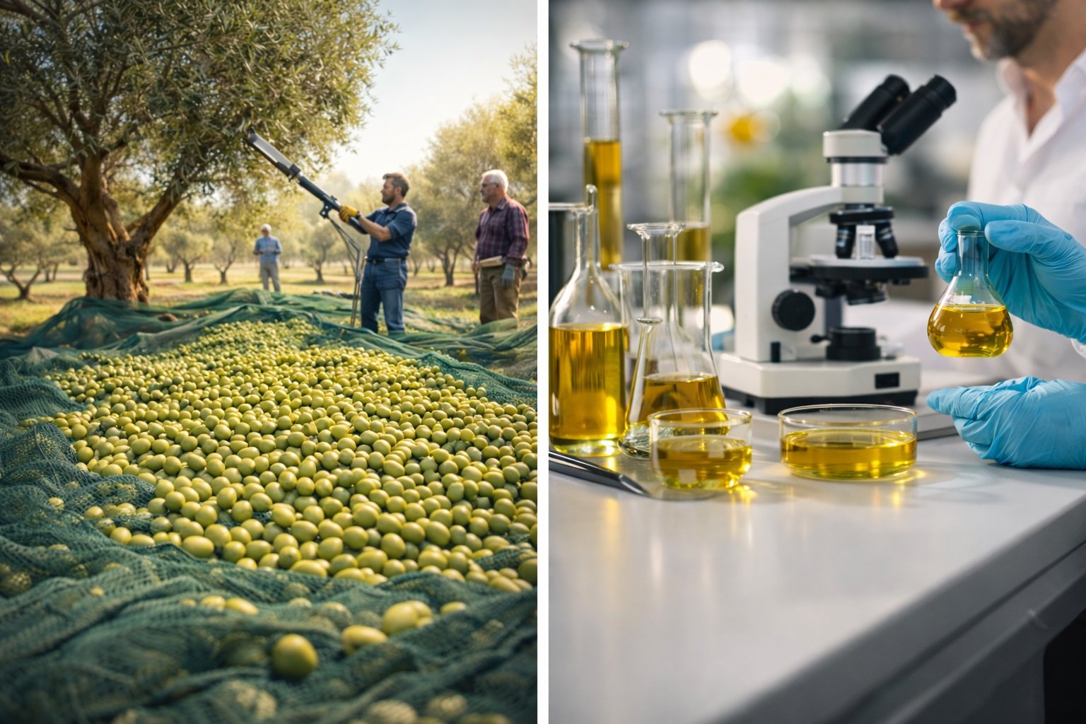 Pruebas de laboratorio y control de calidad del aceite de oliva virgen extra para exportación