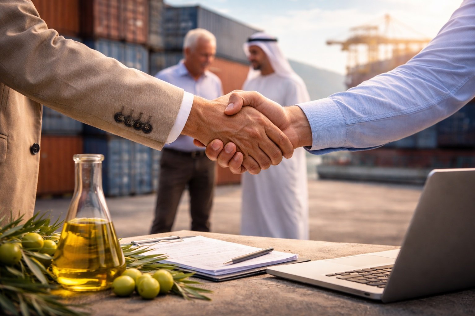 Acuerdo de colaboración con proveedor de aceite de oliva a granel para compradores mayoristas y private label